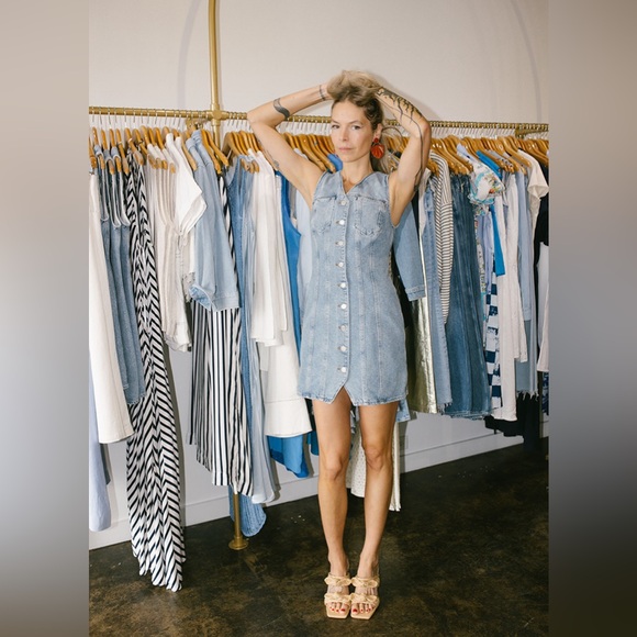 Agolde | Trina Denim Dress in Balance - Picture 4 of 8